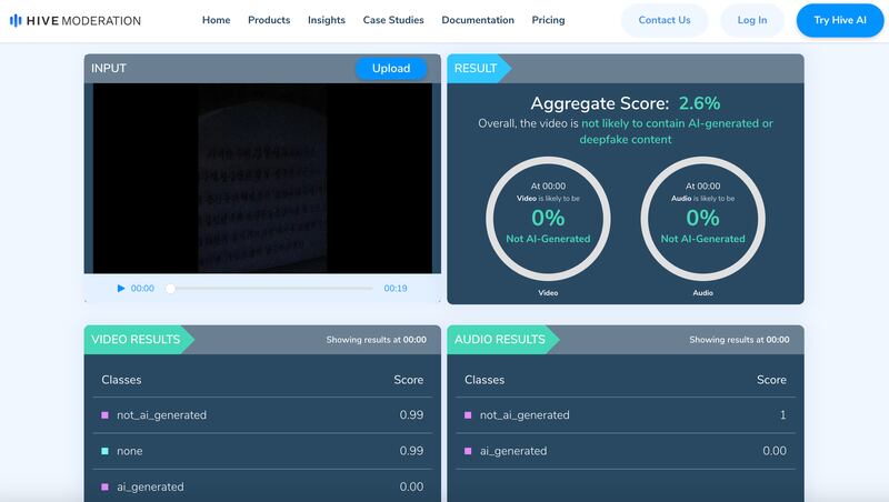 대만의 정보 보안 전문가 폴 류(PAUL LIU) 씨는 AI생성 프로그램  Hive에서 테스트 한 결과, 새조선이 보낸 영상의 AI 생성 가능성이 2 %가 약간 넘는 것으로 나타났다고 설명했습니다.