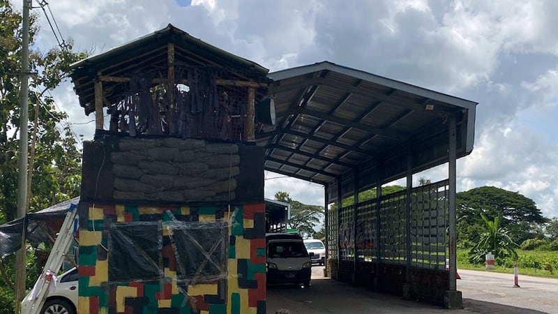 ရန်ကုန်တိုင်းနဲ့ ပဲခူးတိုင်း နယ်စပ် မီးနင်းချောင်းဂိတ်ကို ၂၀၂၃ ခုနှစ်၊ စက်တင်ဘာလအတွင်း တွေ့ရစဉ်။ (Citizen Photo)