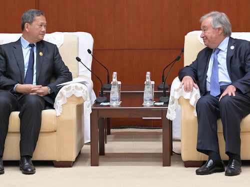 លោក ហ៊ុន ម៉ាណែត ជួបប្រធានអង្គការសហប្រជាជាតិនៅចិន