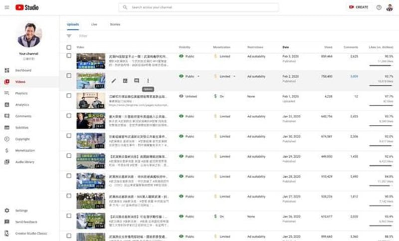 江峰的疫情视频被批量黄标(曾铮推特图片)