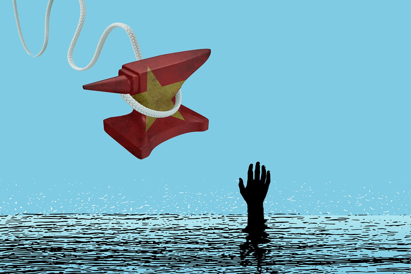 Vietnam’s To Lam throws his drowning rival an anvil